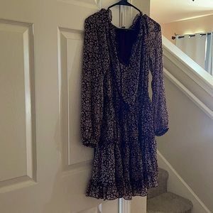 rebecca minkoff mini tiered dress burgundy leopard